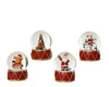 Boule à neige de Noël à poser – lot de 4 motifs festifs