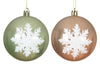 Boule de Noël scintillante flocon, 2 couleurs assorties