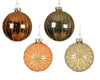 Boules de Noël en verre transparent effet argenté - assortiment chaleureux