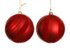 Boules de Noël rouges mates à suspendre (lot de 2)