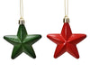 Étoile de Noël à suspendre aspect goutte de pluie, 2 couleurs assorties