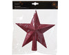 Étoile de Noël scintillante rouge pour sapin