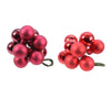 Grappes de boules de Noël rouge et fuchsia, finition mixte