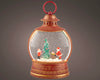 Lanterne de Noël lumineuse à eau avec scène hivernale