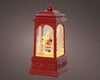 Lanterne de Noël lumineuse père Noël avec neige scintillante