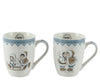 Lot de 2 mugs de Noël en porcelaine motif hivernal