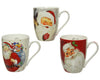 Lot de 3 tasses de Noël en porcelaine motif père Noël
