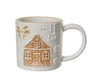 Mug de Noël en dolomite motif maison de pain d'épices