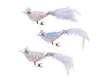 Oiseau décoratif à clipser avec plumes et sequins – lot de 3