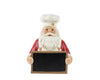 Père Noël chef cuisinier avec ardoise à poser
