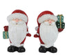 Père Noël en terre cuite avec cadeaux à poser (lot de 2)